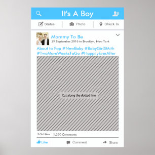 Affiches Social Media Party Frame Photo Booth Prop