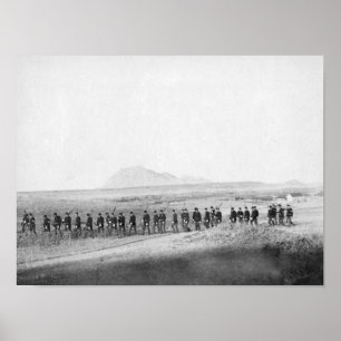 Affiches Société C, 3ème infanterie des USA marchant dans
