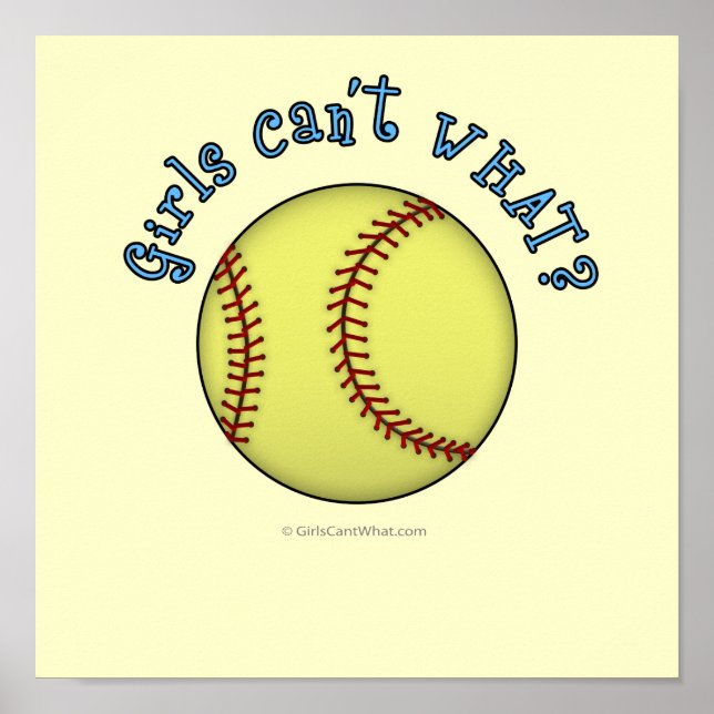 Affiches Softball-Sky Blue (Devant)