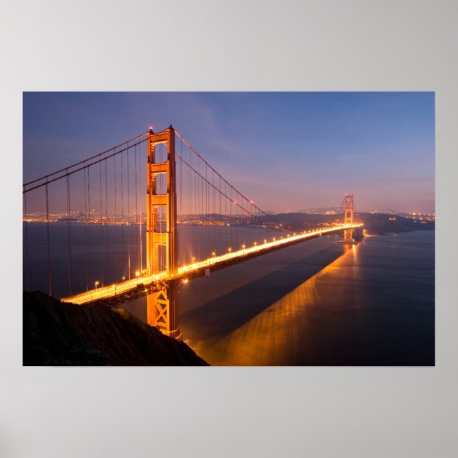 Affiches "Soirée au Golden Gate Bridge" affiche/imprimé (Devant)