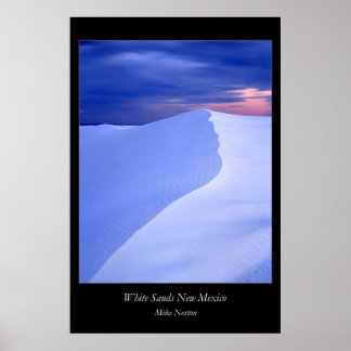Affiches Soirée de sable blanc Nouveau-Mexique
