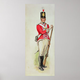 Affiches Soldat britannique aux temps napoléoniens
