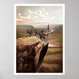 Affiches Soldats de l'Union sur Lookout Mountain — Guerre c