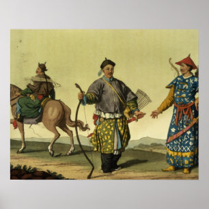 Affiches Soldats des huit drapeaux mongols de la milice de 