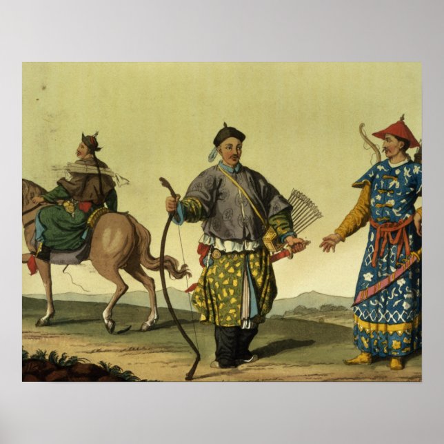 Affiches Soldats des huit drapeaux mongols de la milice de  (Devant)