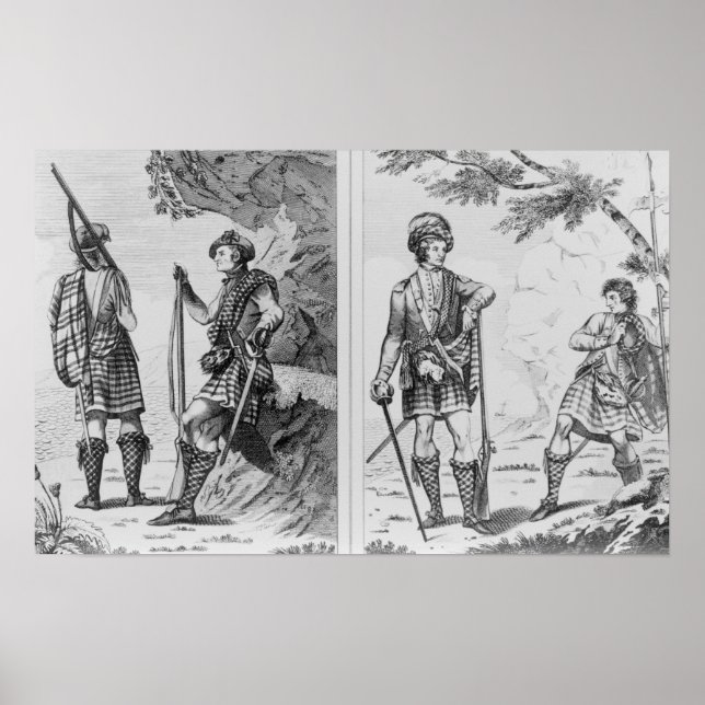 Affiches Soldats écossais des Highlands et (Devant)
