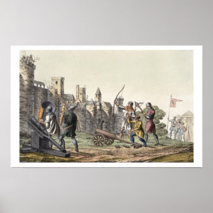 Affiches Soldats et artillerie du XVème siècle, plat