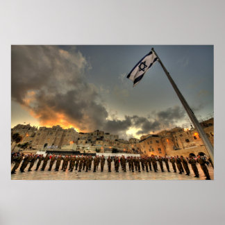 Affiches Soldats israéliens des FDI à l'affiche Western Wal