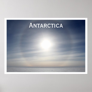 Affiches Soleil Antarctique sur Horizon, Dôme Siple