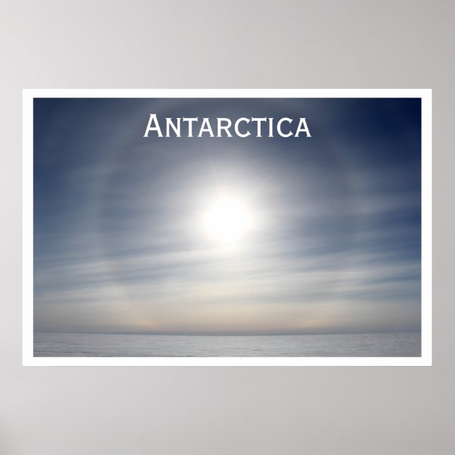 Affiches Soleil Antarctique sur Horizon, Dôme Siple (Devant)