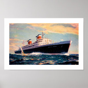Affiches solides solubles Etats-Unis en mer