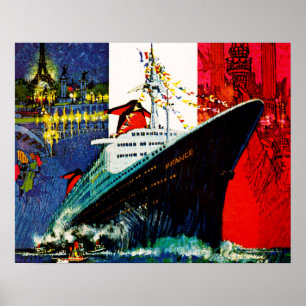 Affiches solides solubles France avec Tour Eiffel et la