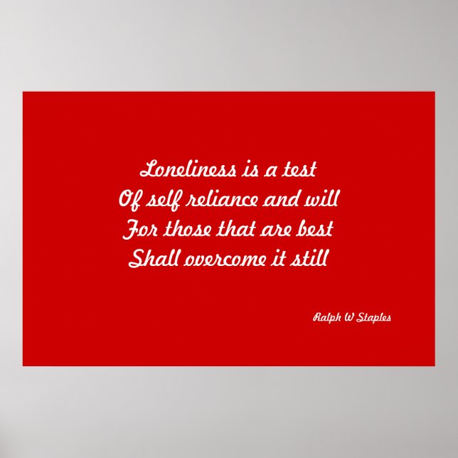 Affiches Solitude (Devant)