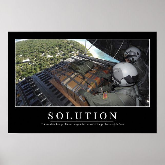 Affiches Solution : Citation 1 inspirationnelle (Devant)