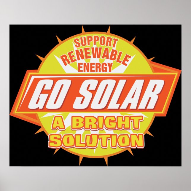 Affiches Solution énergétique solaire (Devant)