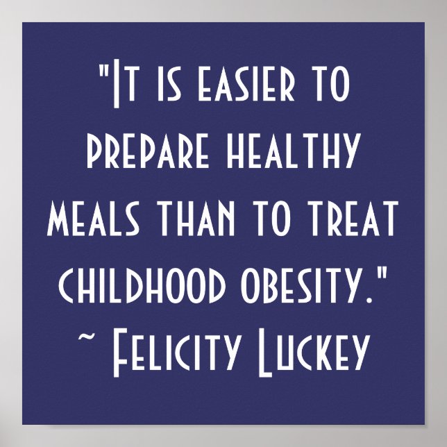 Affiches Solutions pour l'obésité infantile (Devant)