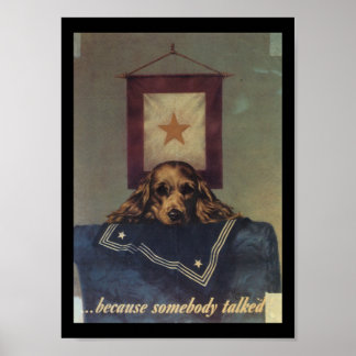 Affiches Somebody Talked World War 2