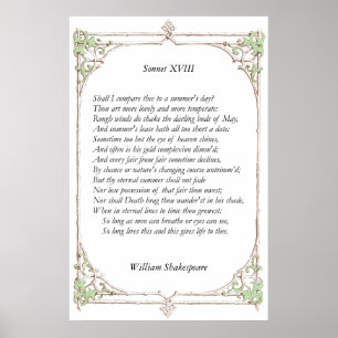 Affiches Sonnet # 18 par William Shakespeare