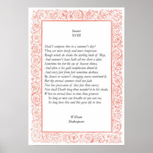 Affiches Sonnet # 18 par William Shakespeare
