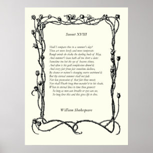 Affiches Sonnet # 18 par William Shakespeare