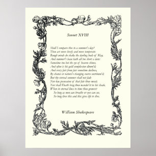 Affiches Sonnet # 18 par William Shakespeare