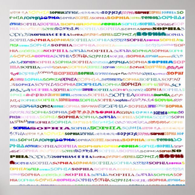 Affiches Sophia Text Design II Imprimer (Devant)