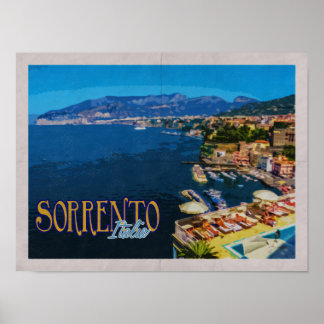 Affiches Sorrente Italie Vintage voyage en détresse