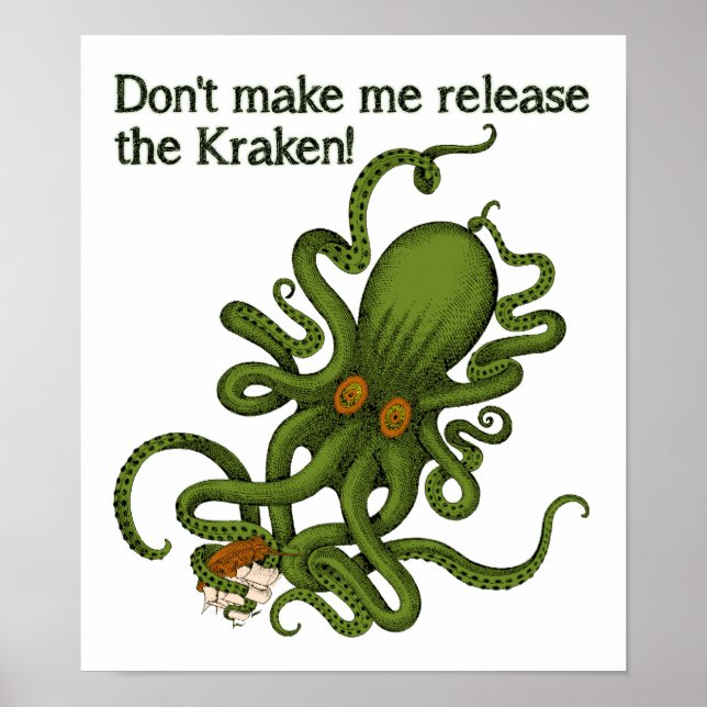 Affiches Sortez l'affiche de Kraken Funny (Devant)