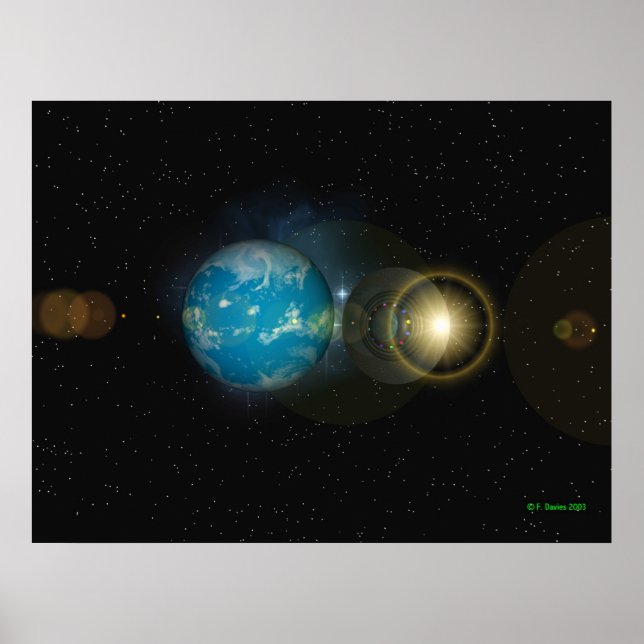 Affiches Soucoupe Posée Avec La Terre (Devant)