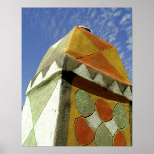 Affiches Soudan, Nord (Nubie), Toit décoré