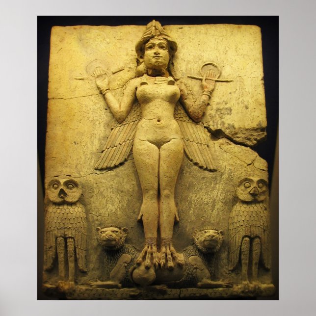 Affiches Soulagement de la statue de la déesse Ishtar (Devant)