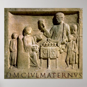 Affiches Soulagement dépeignant un repas de famille