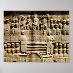 Affiches Soulagement sur la base de l'obélisque de