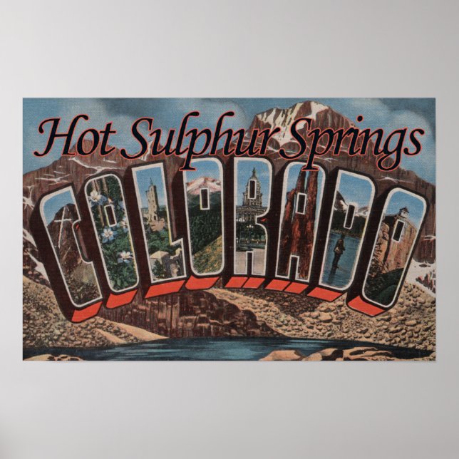 Affiches Sources de soufre chaudes, Colorado (Devant)