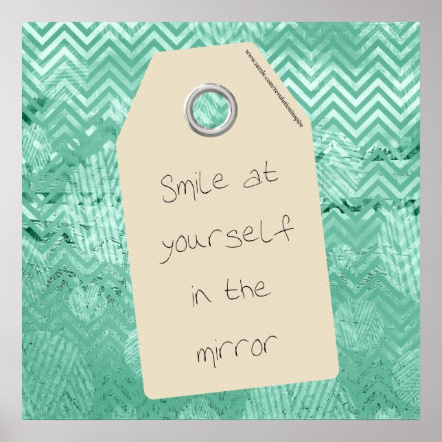 Affiches Sourire inspirant à votre propre citation (Devant)