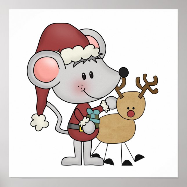 Affiches Souris de Noël et (Devant)