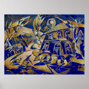 Affiches Sous la lumière d'or peinture originale Imprimer