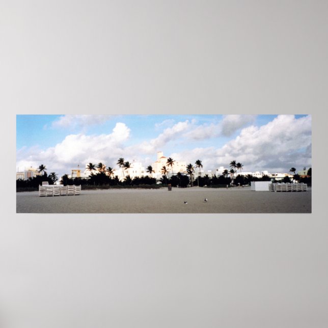 Affiches South Beach Miami Panorama (Devant)