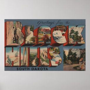 Affiches South Dakota - Black Hills - Mt. Rushmore