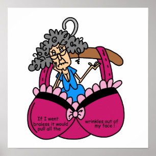 Affiches Soutiens-gorge et humour de rides