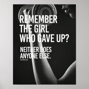 Affiches Souvenez-vous de la fille qui a abandonné - Fitnes