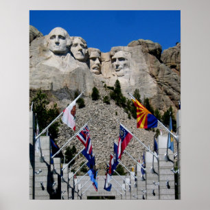 Affiches Souvenir personnalisable de Mt Rushmore