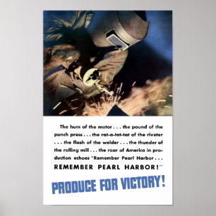 Affiches Souviens-toi de Pearl Harbor ! Produisez Pour La V