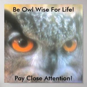 Affiches Soyez hibou sage pendant la vie ! , Salaire Clos…