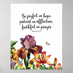 Affiches Soyez Joyeux dans l'Espoir, Patient dans l'Afflict
