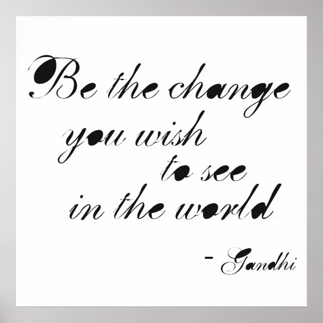 Affiches Soyez le changement (Devant)