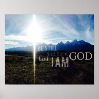 Affiches Soyez Toujours Et Sachez Que Je Suis Dieu
