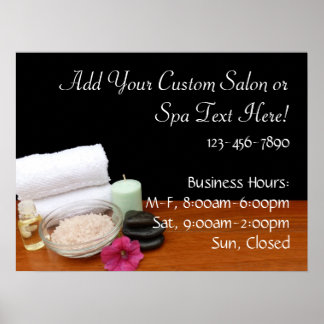 Affiches Spa/Massage/Pedicure Salon Scène Noir/Couleur