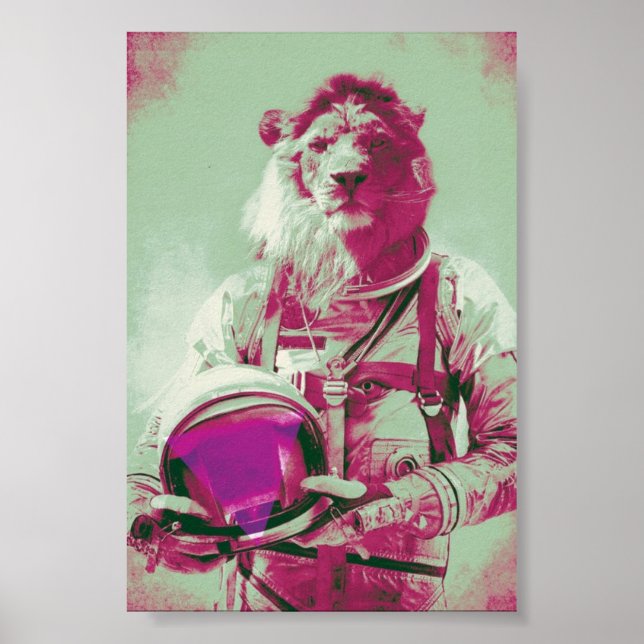 Affiches space lion (Devant)
