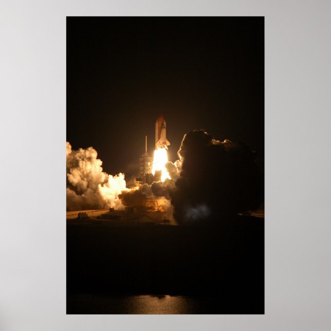 Affiches Space Shuttle Earth Orbital Spacecraft Night (Devant)
